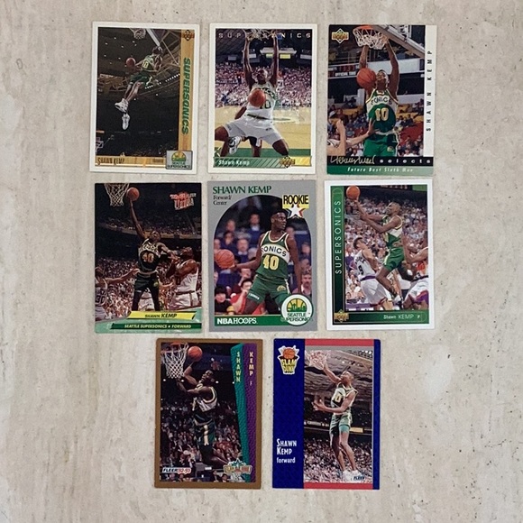 Shawn Kemp Basketball Cards Rookie 1990 NBA Hoops 279 Seattle SuperSonics 8 - Picture 2 of 13